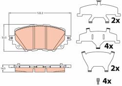 TRW Sada brzdových platničiek kotúčovej brzdy TRW GDB2200 (GDB2200)