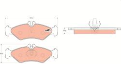TRW Sada brzdových platničiek kotúčovej brzdy TRW GDB1262 (GDB1262)