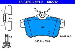 ATE Sada brzdových platničiek kotúčovej brzdy ATE 13.0460-2761.2 (13.0460-2761.2)