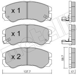 METELLI Sada brzdových platničiek kotúčovej brzdy METELLI 22-0357-0 (22-0357-0)