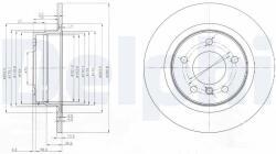 DELPHI Tarcza Ham. Bmw 3 E90/91 Tyl (bg3960)