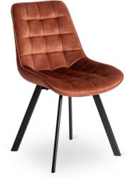 Klubfotel Étkezőszék RICK bársony bevonattal, rozsdabarna