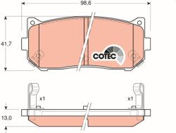 TRW Sada brzdových platničiek kotúčovej brzdy TRW GDB3203 (GDB3203)