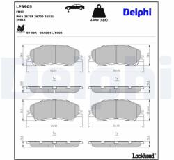 DELPHI Sada brzdových platničiek kotúčovej brzdy DELPHI LP3905 (LP3905)