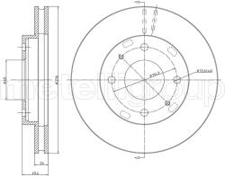 METELLI Brzdový kotúč METELLI 23-0461C (23-0461C)