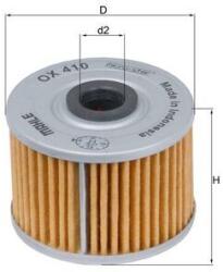 MAHLE Filtr Oleju Motocykle Honda Kawasaki U. A (ox 410)