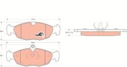 TRW Sada brzdových platničiek kotúčovej brzdy TRW GDB1040 (GDB1040)
