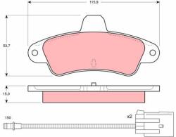TRW Sada brzdových platničiek kotúčovej brzdy TRW GDB1112 (GDB1112)