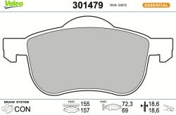 VALEO Sada brzdových platničiek kotúčovej brzdy VALEO 301479 (301479)