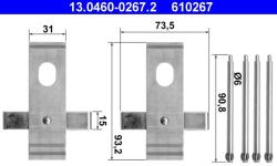 ATE Súprava príslušenstva, obloženie kotúčovej brzdy ATE 13.0460-0267.2 (13.0460-0267.2)