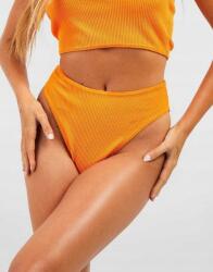 Boohoo Narancssárga Bikini Alsó Magas Állapotú Textúra NG2 jot XL