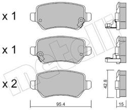 METELLI Sada brzdových platničiek kotúčovej brzdy METELLI 22-0542-0 (22-0542-0)