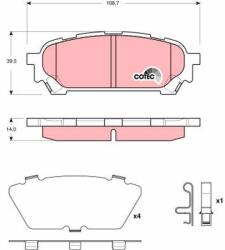 TRW Sada brzdových platničiek kotúčovej brzdy TRW GDB3395 (GDB3395)