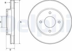 DELPHI Tarcza Ham. Przod Nissan Micra 02- (bg4742c)