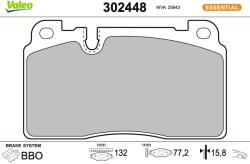 VALEO Sada brzdových platničiek kotúčovej brzdy VALEO 302448 (302448)