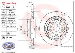 BREMBO Brzdový kotúč BREMBO 09. D691.11 (09.D691.11)