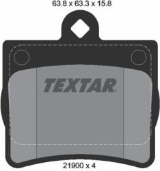 TEXTAR Sada brzdových platničiek kotúčovej brzdy TEXTAR 2190003 (2190003)