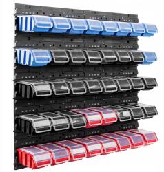 Botle Falra szerelhető műhely szerszámtábla 80x80cm 40 küvetta zárható (5903766916293)