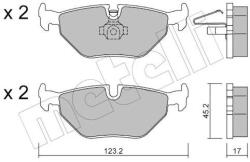 METELLI Sada brzdových platničiek kotúčovej brzdy METELLI 22-0261-0 (22-0261-0)