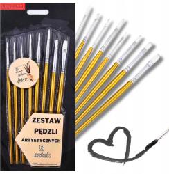 Loveart Festő ecsetek LoveArt 8 db-os akril és poszter ecset készlet (Pędzle Zestaw 8szt)