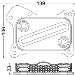 MAHLE Chladič motorového oleja MAHLE CLC 190 000S (CLC 190 000S)