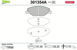 VALEO Sada brzdových platničiek kotúčovej brzdy VALEO 301354A (301354A)