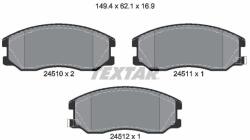 TEXTAR Sada brzdových platničiek kotúčovej brzdy TEXTAR 2451001 (2451001)