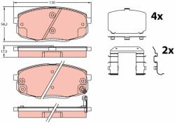 TRW Sada brzdových platničiek kotúčovej brzdy TRW GDB3450 (GDB3450)