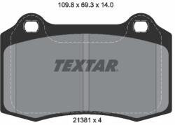TEXTAR Sada brzdových platničiek kotúčovej brzdy TEXTAR 2138104 (2138104)
