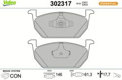 VALEO Sada brzdových platničiek kotúčovej brzdy VALEO 302317 (302317)