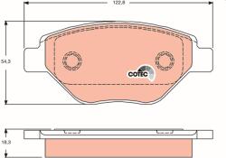 TRW Sada brzdových platničiek kotúčovej brzdy TRW GDB1571 (GDB1571)