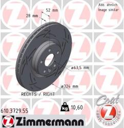 ZIMMERMANN Brzdový kotúč ZIMMERMANN 610.3729. 55 (610.3729.55)