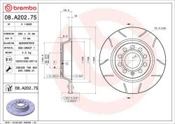 BREMBO Brzdový kotúč BREMBO 08. A202.75 (08.A202.75)