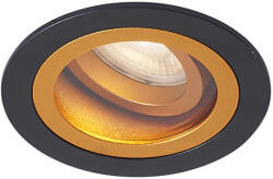 QAZQA Modern süllyesztett spotlámpa fekete arannyal, forgatható és dönthető IP44 - Chuck (110303)