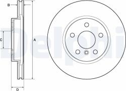 DELPHI Tarcza Ham. Przod Bmw 2 F45 13- (bg4777c)