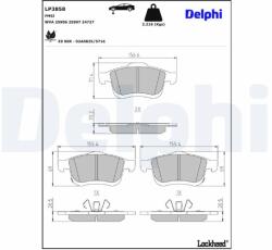 DELPHI Sada brzdových platničiek kotúčovej brzdy DELPHI LP3858 (LP3858)