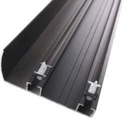  2 soros előlapos antracit színű alumínium sín tartozékokkal - 210 cm