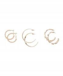  Lefties Arany Kerék Fülbevaló 3 Pack MH9 oyx