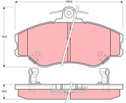 TRW Sada brzdových platničiek kotúčovej brzdy TRW GDB3089 (GDB3089)