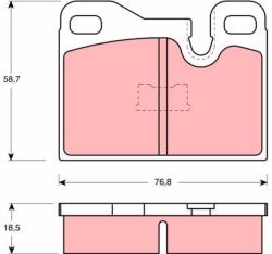 TRW Sada brzdových platničiek kotúčovej brzdy TRW GDB310 (GDB310)