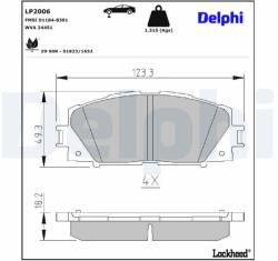 DELPHI Klocki Ham. Toyota Yaris Ii (lp2006)