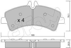 CIFAM Sada brzdových platničiek kotúčovej brzdy CIFAM 822-674-0 (822-674-0)