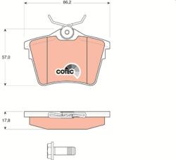 TRW Sada brzdových platničiek kotúčovej brzdy TRW GDB1596 (GDB1596)