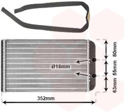 VAN WEZEL Výmenník tepla vnútorného kúrenia VAN WEZEL 17006265 (17006265)