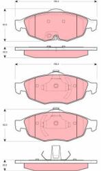 TRW Sada brzdových platničiek kotúčovej brzdy TRW GDB4125 (GDB4125)