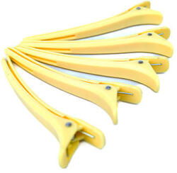 HairExtensionShop Professzionális Hajelválasztó Csipesz 12cm Sárga Hajhosszabbításhoz és Hajformázáshoz Ideális 1db