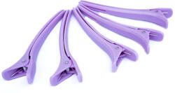 HairExtensionShop Professzionális Hajelválasztó Csipesz 12cm Lila Hajhosszabbításhoz és Hajformázáshoz Ideális 1db