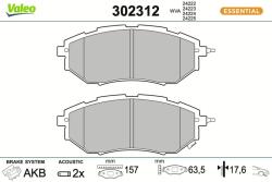 VALEO Sada brzdových platničiek kotúčovej brzdy VALEO 302312 (302312)