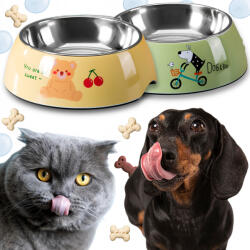  Fém Összecsukható Kutyatál Víz Eledel 2in1 Rozsdamentes Acél Színek (Miska stalowa rozkładana 2w1 ŻÓŁTA)