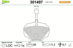 VALEO Sada brzdových platničiek kotúčovej brzdy VALEO 301497 (301497)